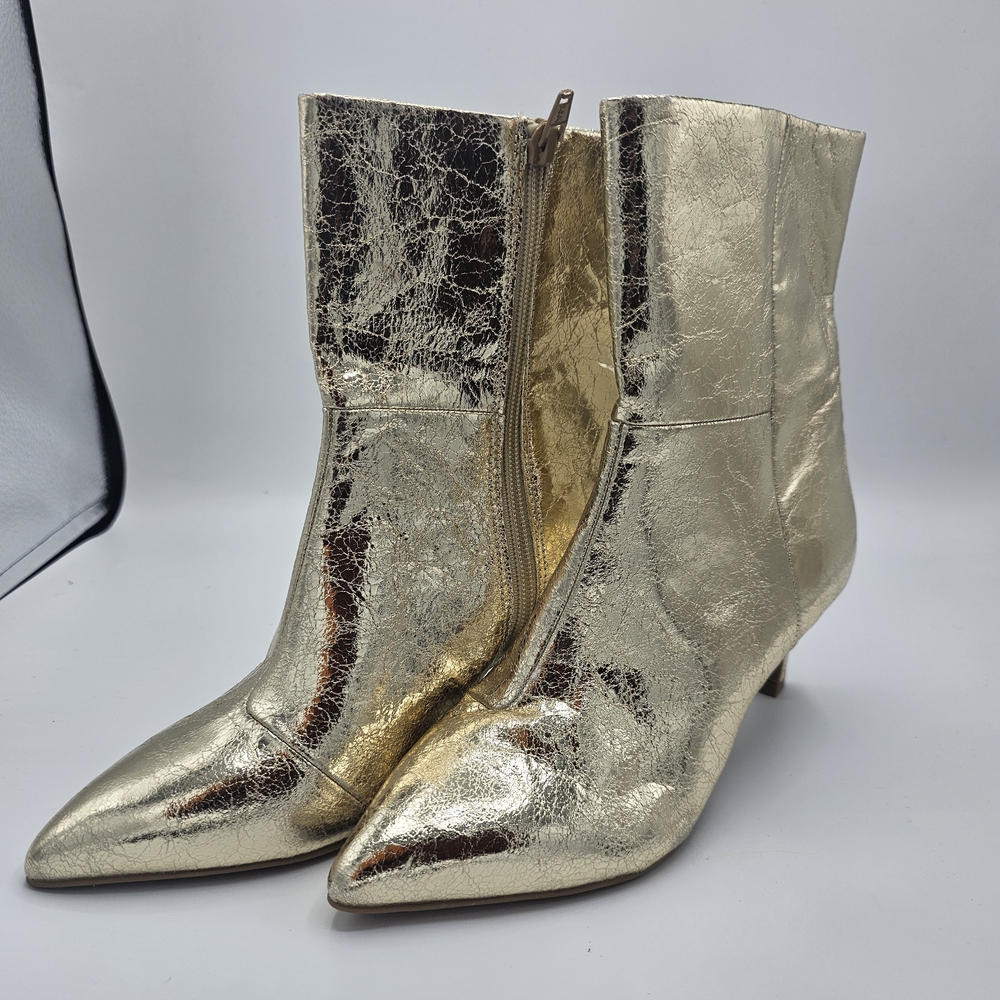 Dolce Vita Metallic Gold Ankle Boots